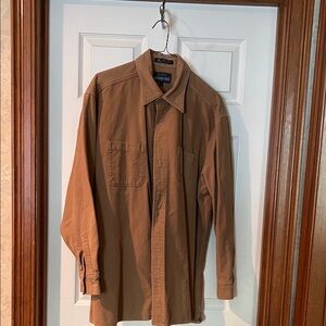 John Ashford Brown Casual Button Down Shirt